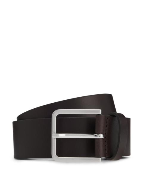 BOSS LOGO-TIP BELT IN LEATHER