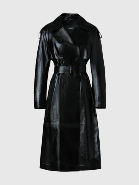 MACKAGE CARMELA Leather Trench with Belt