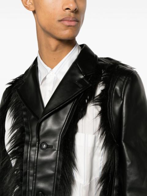 Cut-out detail single-breasted jacket