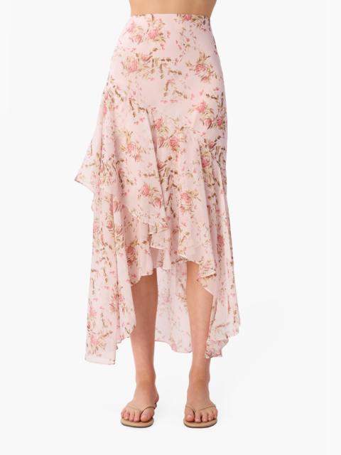 CAMI NYC YAZMEENA CHIFFON SKIRT PAINTED PETALS