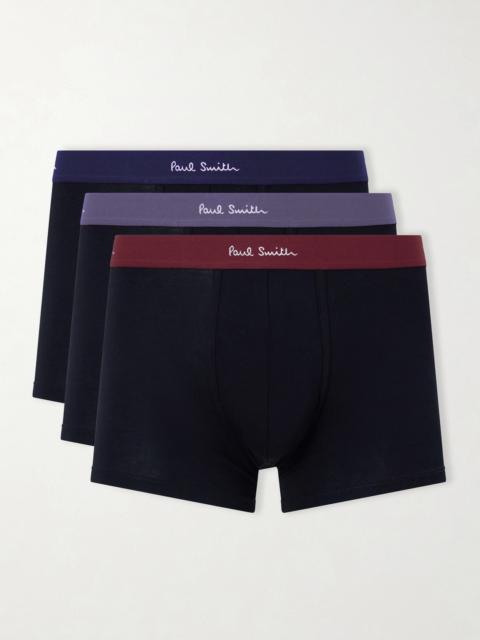 Paul Smith Three Pack Stretch Organic Cotton-Jersey Boxer Briefs