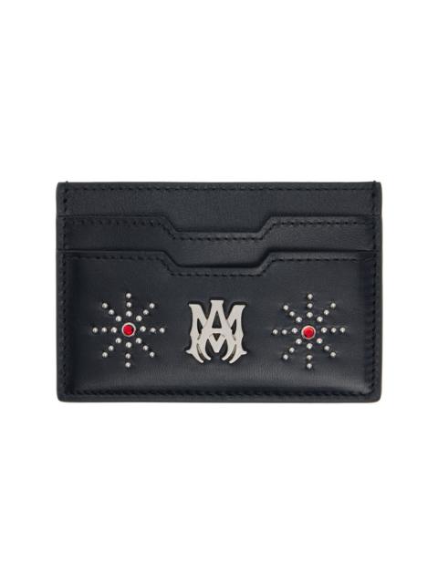 AMIRI Black 'MA' Stud Card Holder