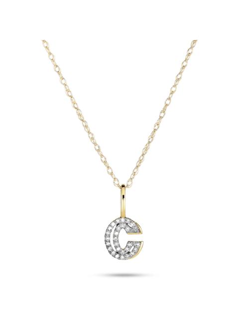STONE AND STRAND Pave Varsity Initial Necklace