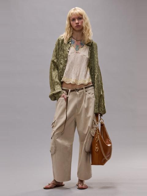 R13 CROPPED MULTI POCKET CARGO