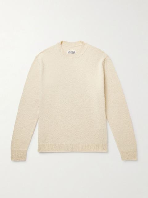 Maison Margiela Brushed Wool and Cotton-Blend Sweater Ecru