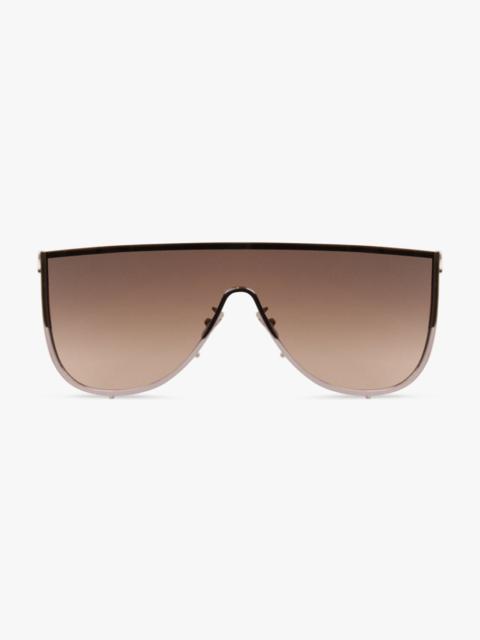 ALAÏA AA0094S METAL MASK SUNGLASSES | DARK SILVER/BROWN