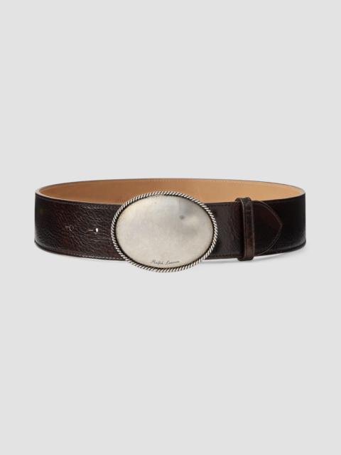 Ralph Lauren Women's Pin-Buckle Leather Belt - Vintage Brown