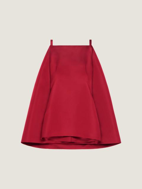 Givenchy SLICED MINI DRESS IN SATIN WITH CAPE