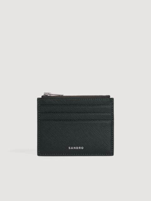 Sandro LEATHER ZIP CARD HOLDER