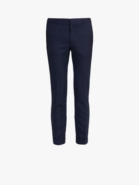 Navy blue wool fitted pants