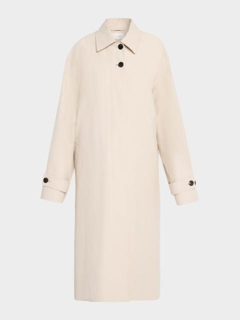 The Row Lolana Single-Breasted Long Trench Coat