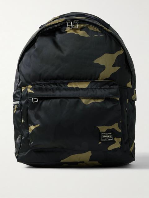 PORTER Counter Shade Daypack Mesh-Panelled Camouflage-Print Nylon Backpack Army green