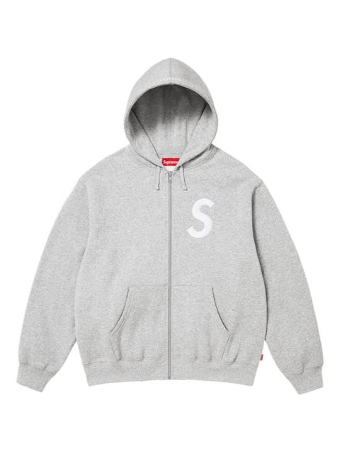 Supreme S logo zip-up hoodie