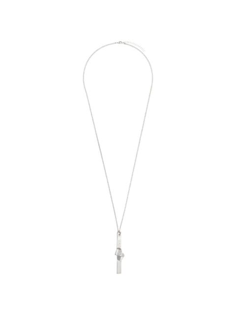 MM6 Maison Margiela engraved logo interlock-detail necklace