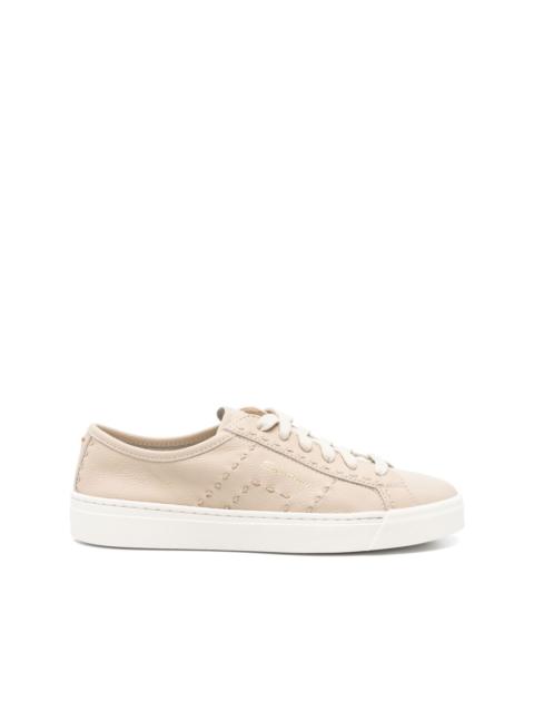 Santoni leather sneakers