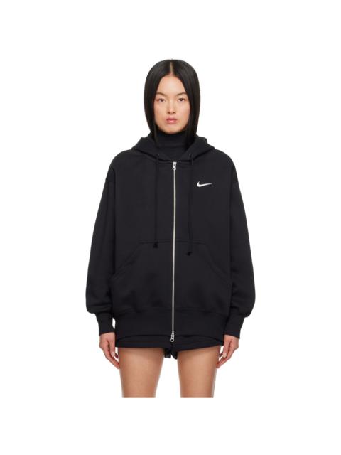 Nike 검정 대형 Hoodie