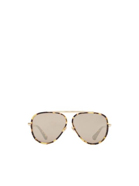 Burberry oversized pilot sunglasses