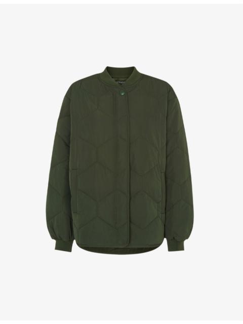 WHISTLES Ida short diamond-quilted coat