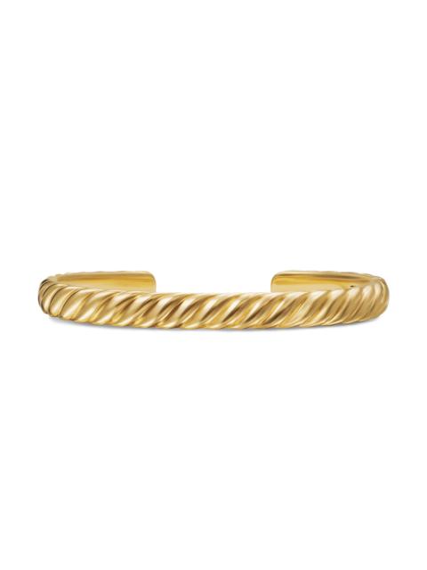 DAVID YURMAN Men's Sculpted Cable Cuff Bracelet in 18K Yellow Gold, 7MM - Gold
