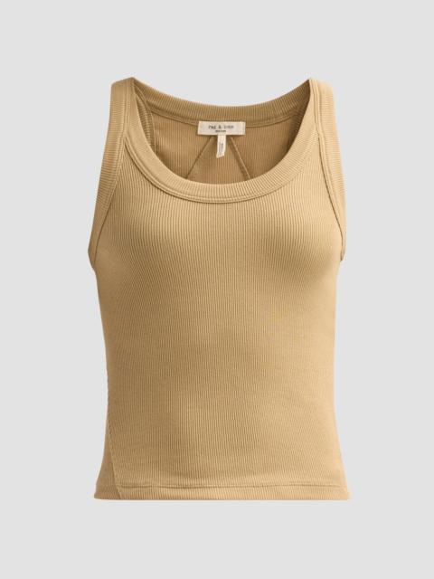 rag & bone Women's The Essential Rib Tank - Toffee