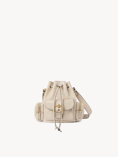 CAMERA BUCKET BAG IN SHINY LEATHER