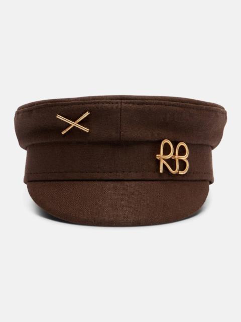RUSLAN BAGINSKIY RB linen canvas newsboy hat
