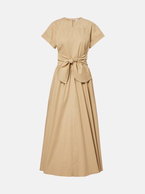 PATOU Gathered cotton midi dress