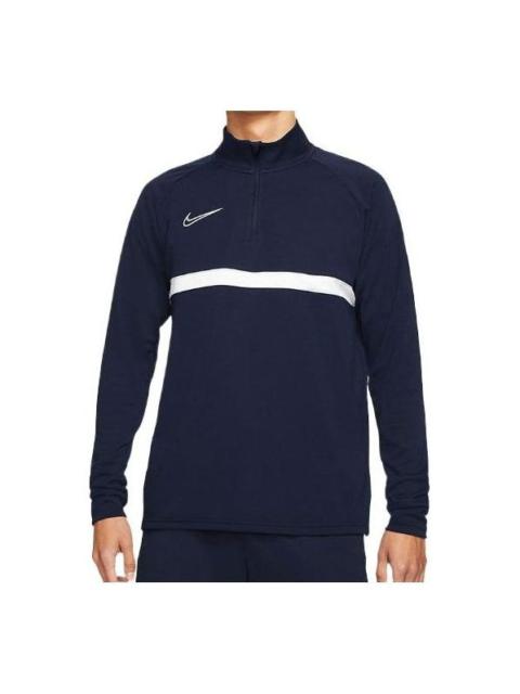 Nike Men's Nike DRI-FIT ACADEMY Logo Printing Long Sleeves Dark Blue T-Shirt CW6111-451