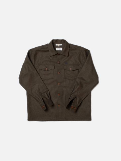 Vincent Melange Board Shirt Green Melange