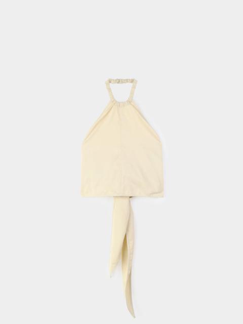 SUNNEI TRIANGLE TOP / light cream