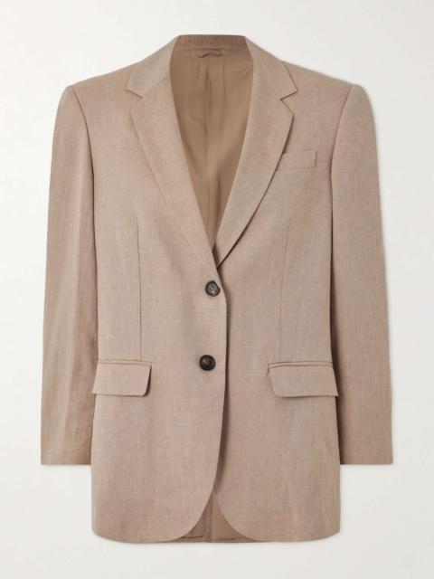 Linen and wool-blend blazer