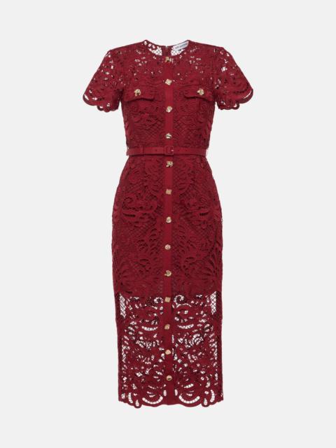 self-portrait Lace midi dress