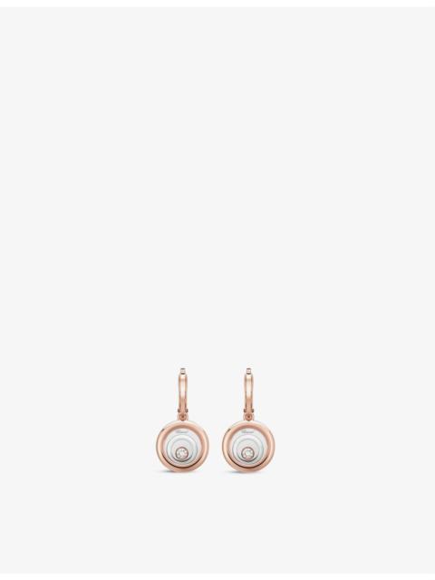 Chopard Happy Spirit 18ct rose and white-gold and diamond earrings