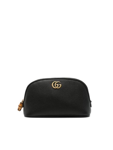 Double G leather make-up bag
