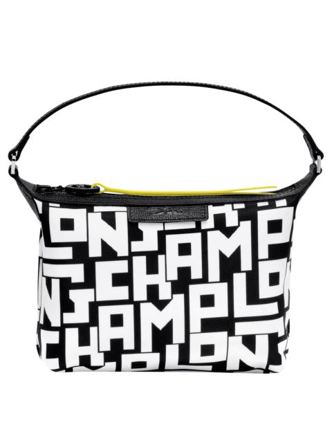 Longchamp Le Pliage LGP Clutch Black/White - Canvas