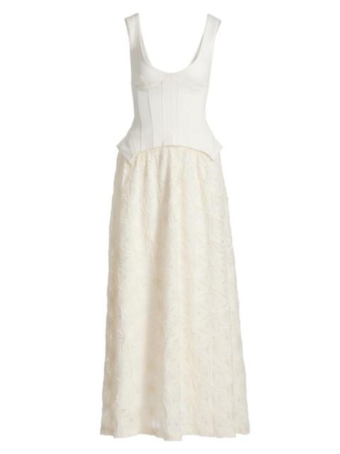 SIMKHAI Women's Bryony Corseted Maxi Dress - Ivory