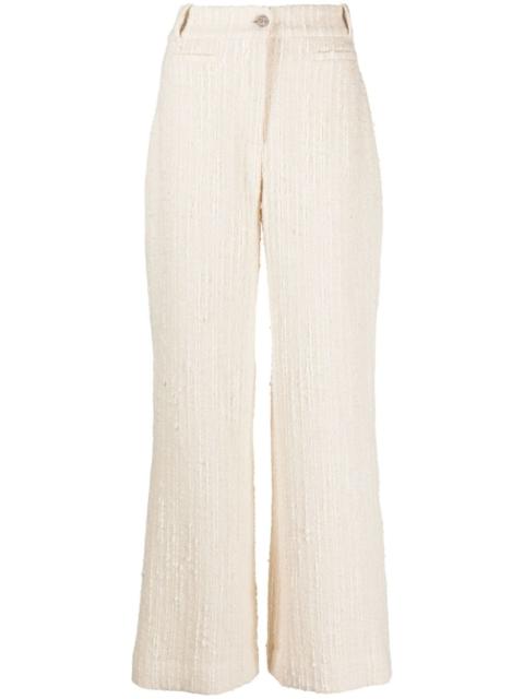 ba&sh Amour tweed straight-leg trousers