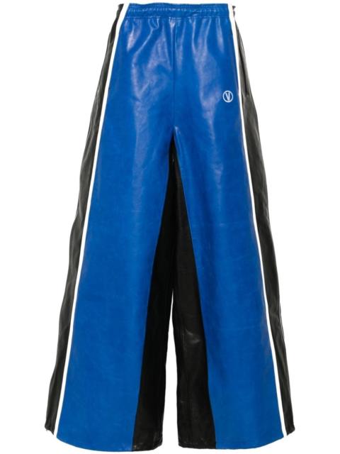 VETEMENTS colourblock leather trousers