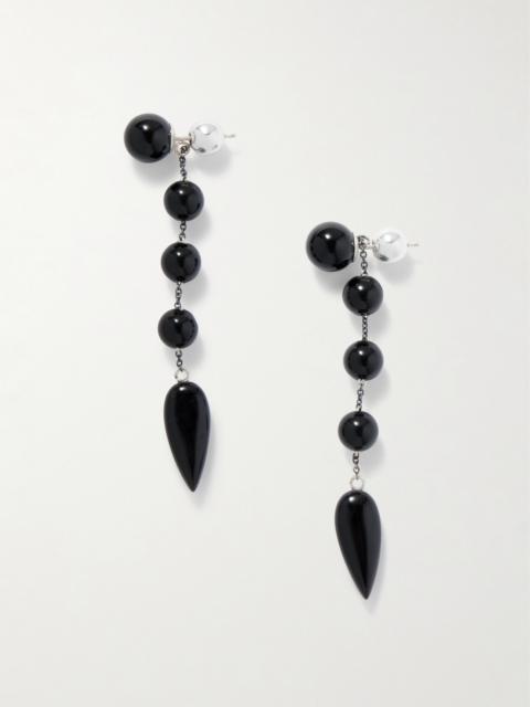 Sophie Buhai Small Phoenician Silver And Onyx Earrings