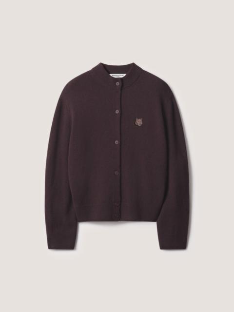 Maison Kitsuné FOX HEAD LAMBSWOOL HIGH NECK CARDIGAN