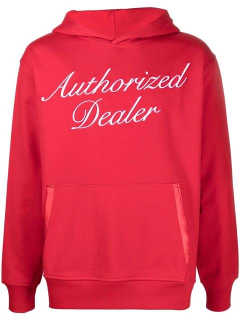 slogan print hooded sweatshirt