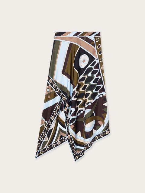 PUCCI VIVARA PRINT SILK SCARF SKIRT