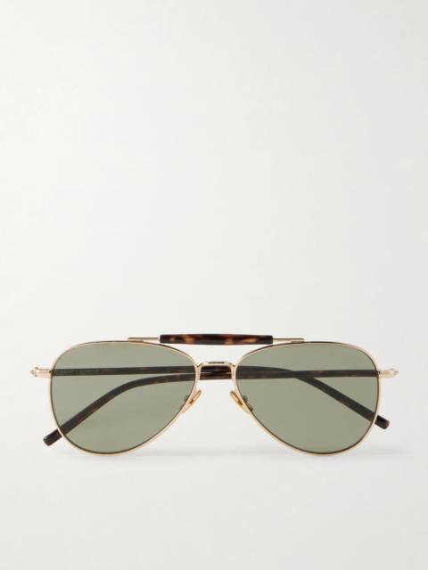 SAINT LAURENT Sl 864 Aviator-style Metal Sunglasses