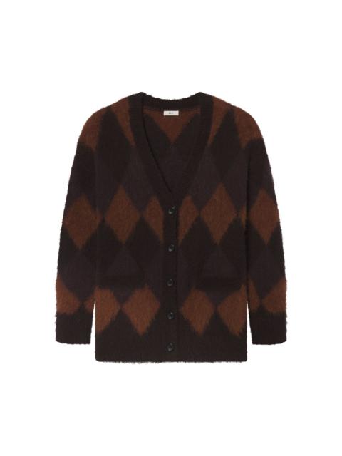 A.L.C. Reid Brushed Alpaca Argyle Cardigan