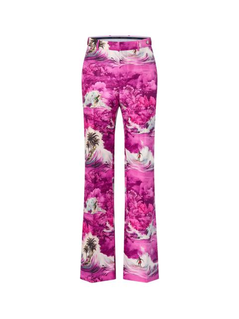 Louis Vuitton Cotton And Linen Blend Tailored Flared Pants