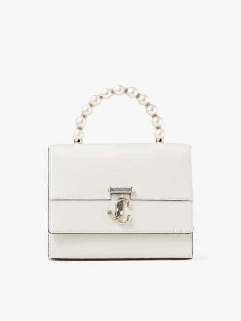 Avenue Tophandle/S
Latte Box Leather Top Handle Bag with Pearls