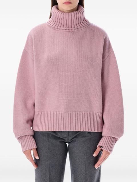 extreme cashmere ribbed roll-neck sweater