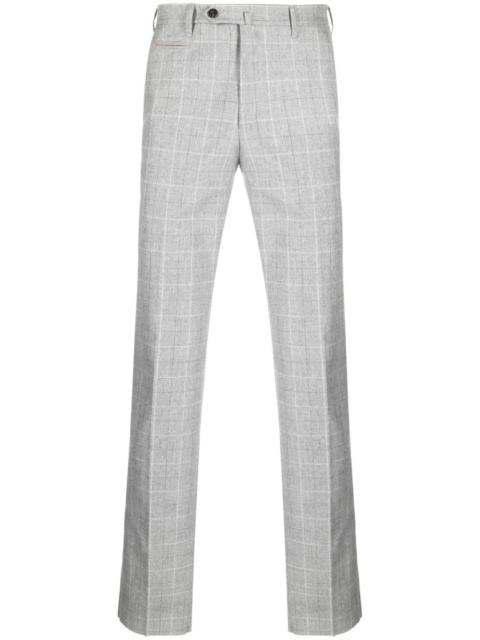 CORNELIANI grid-pattern straight-leg trousers