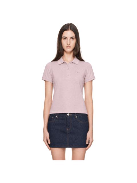 Maison Kitsuné Pink Baby Fox Faded Cropped Polo