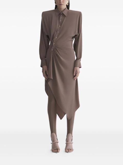 MUGLER asymmetric shirt dress